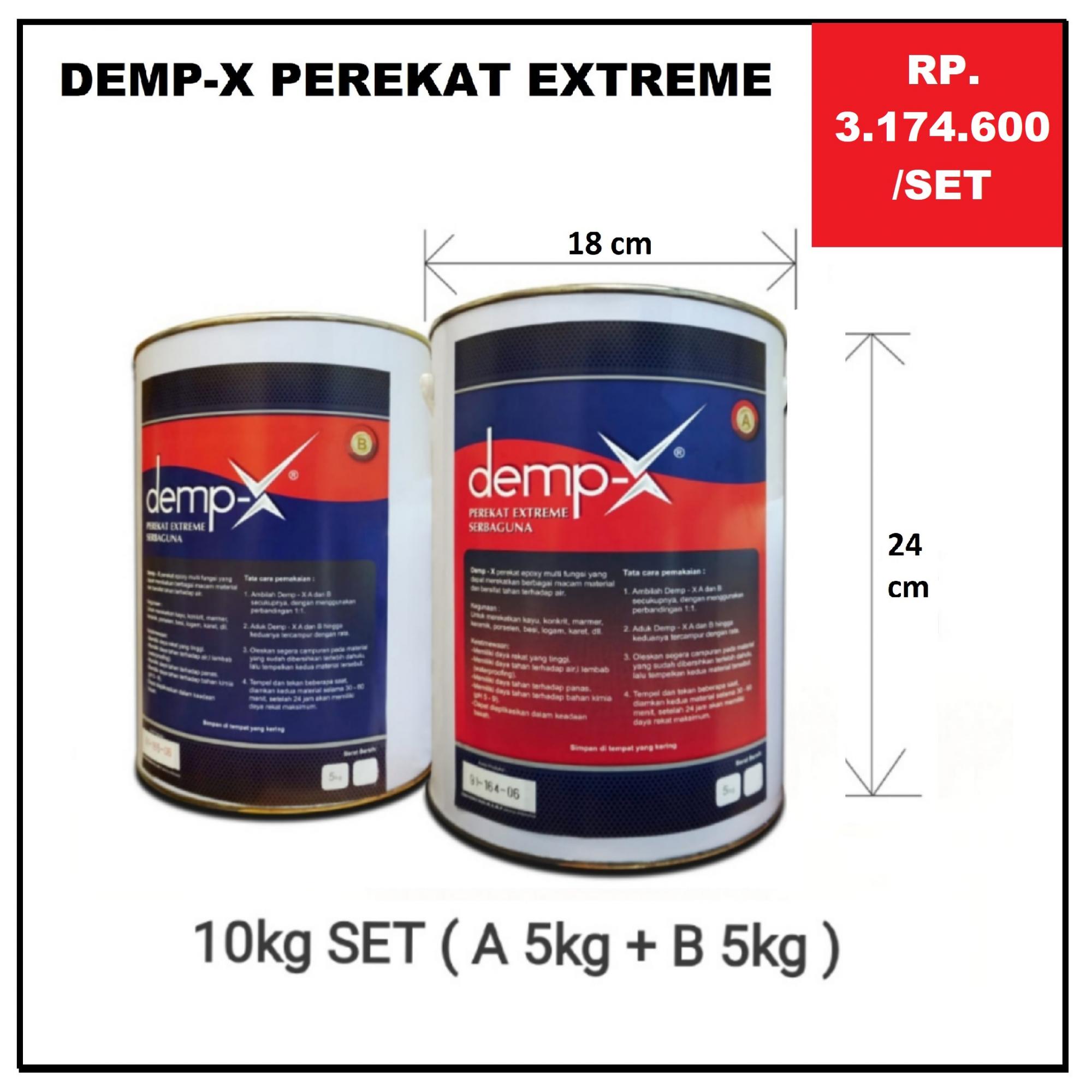 DEMP-X Perekat Extreme 10kg SET ( A 5kg + B 5kg )
