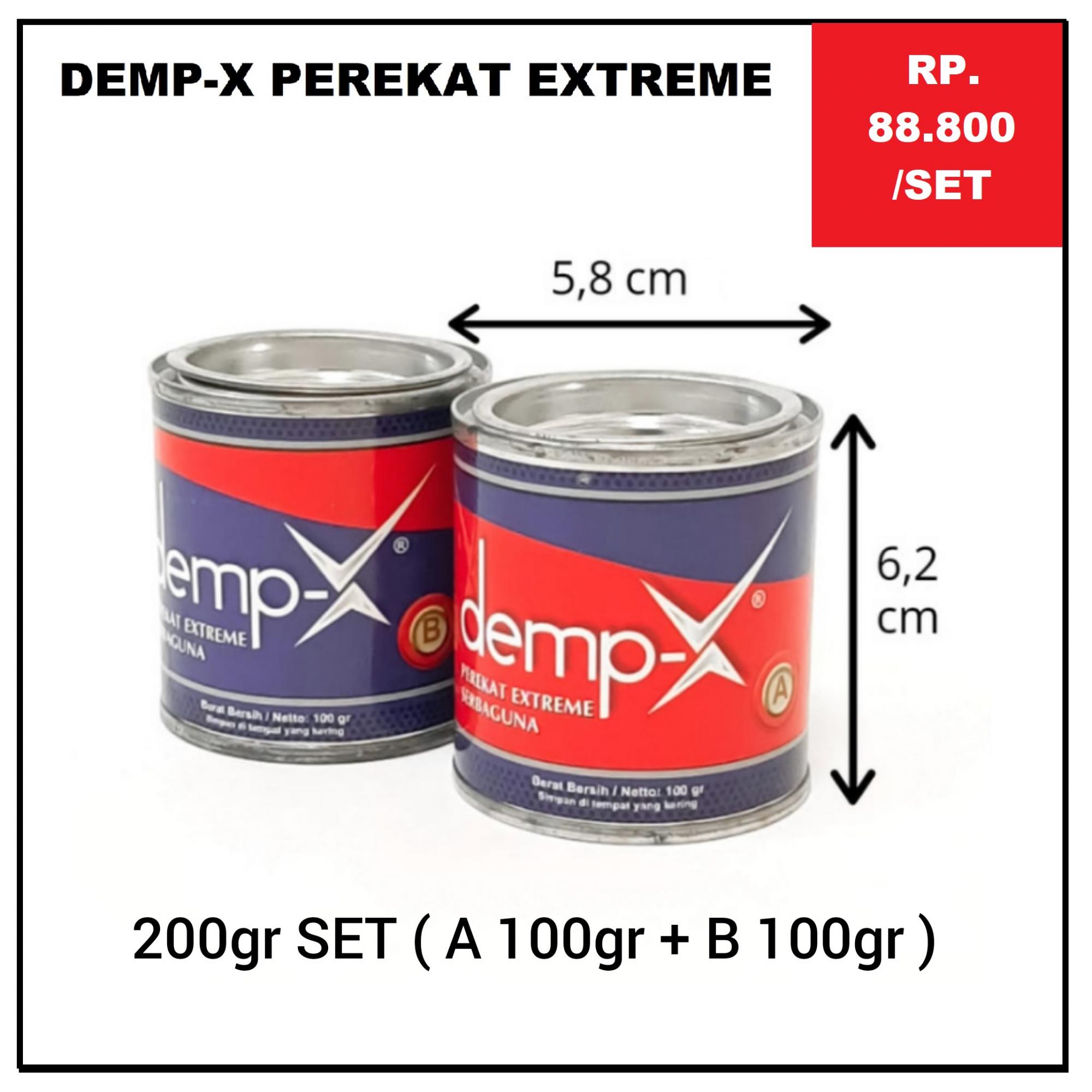 DEMP-X Perekat Extreme 200gr SET (A 100gr + B 100gr) 