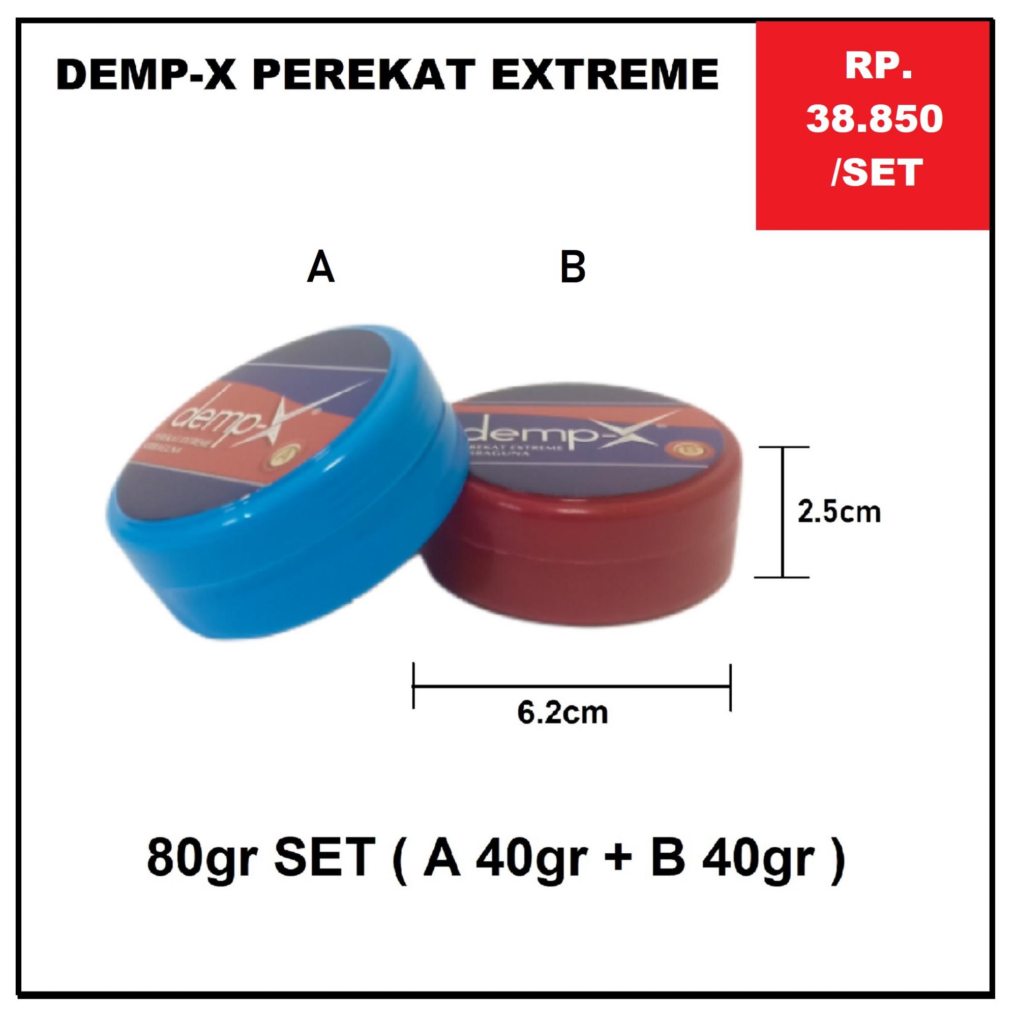 DEMP-X Perekat Extreme 80gr SET ( A 40gr + B 40gr )